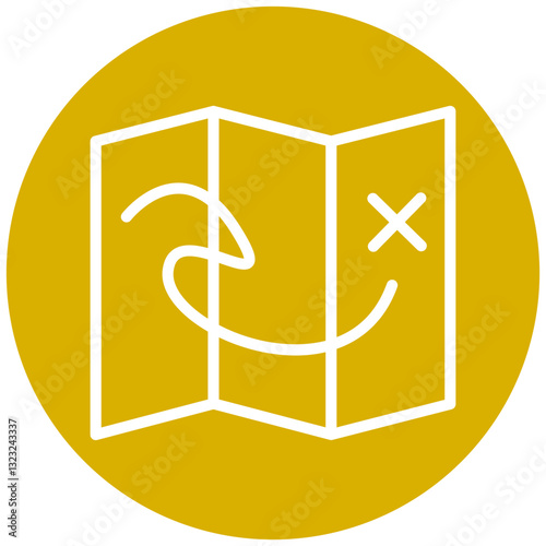 Vector Design Treasure Map Icon Style