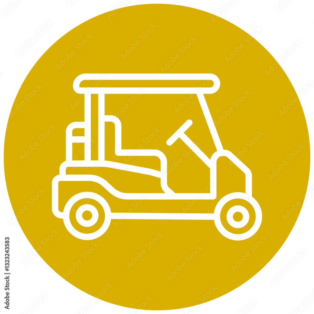 Vector Design Golf Cart Icon Style Vector Design Golf Cart Icon Style