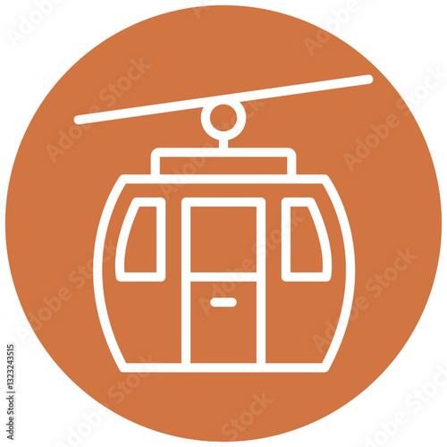 Vector Design Cable Car Icon Style