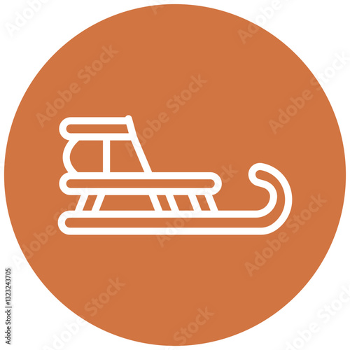 Vector Design Sled Icon Style