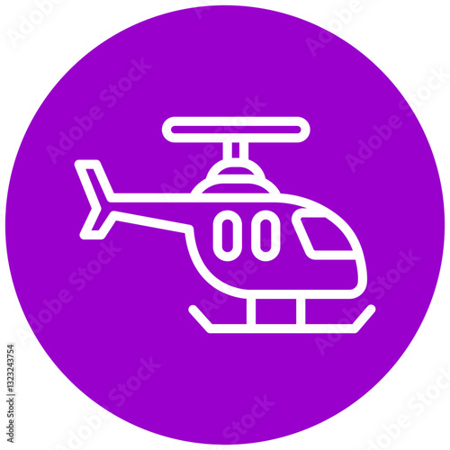 Vector Design Helicopter Icon Style