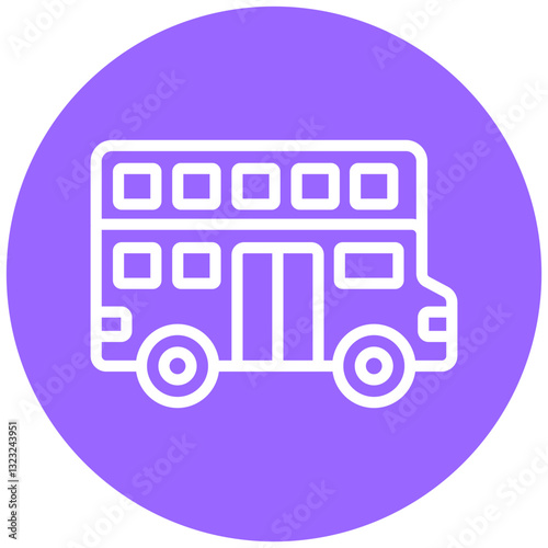 Vector Design Double Decker Icon Style