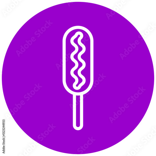 Vector Design Corn Dog Icon Style