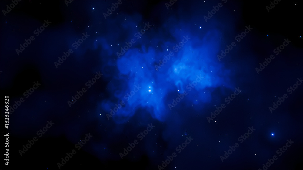 Obraz premium deep blues purples rich zaffre hues mysterious dark atmosphere twinkling stars celestial theme macro shot high-contrast dramatic lighting