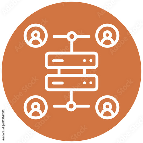 Vector Design Database Network Icon Style