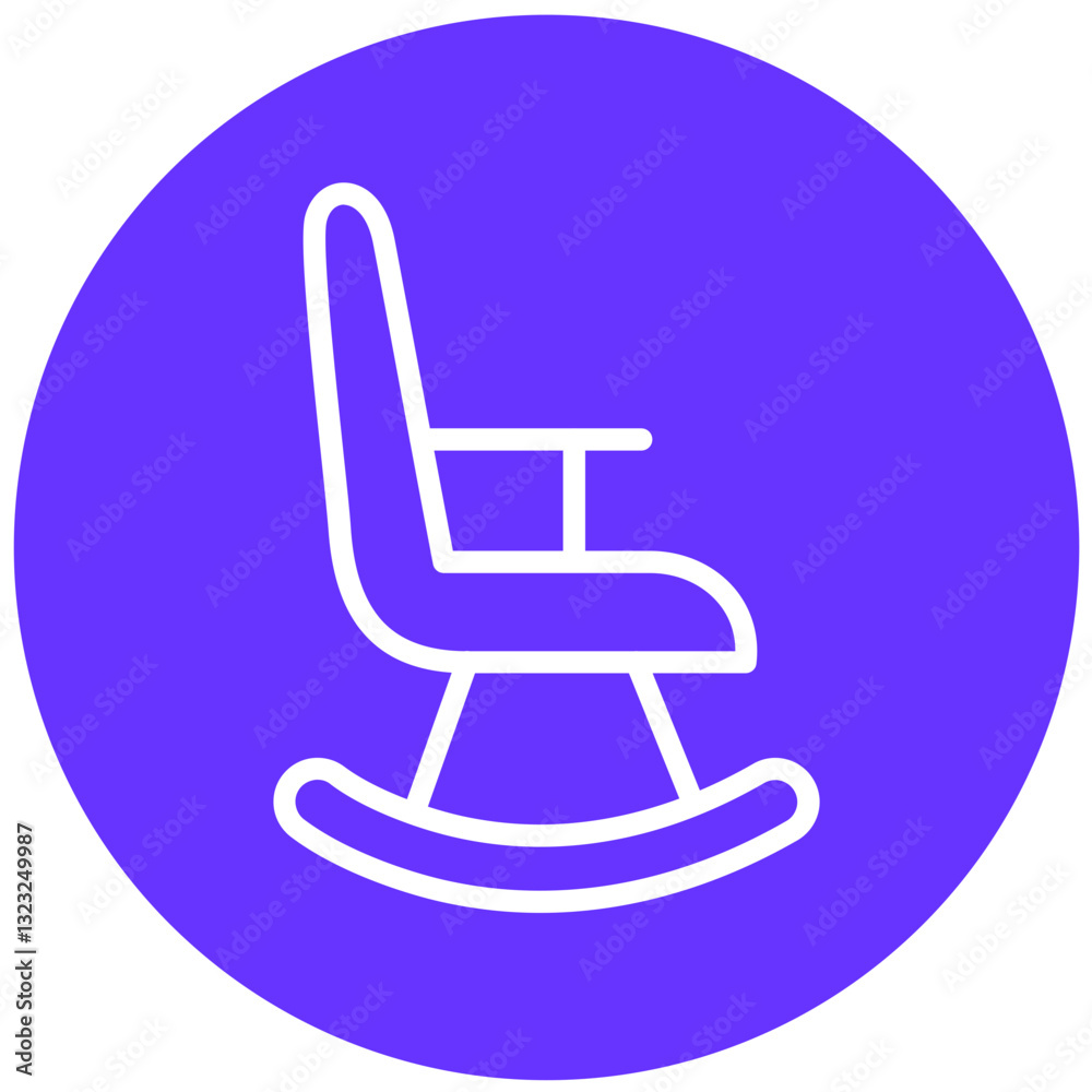 Vector Design Rocking Chair Icon Style Vector Design Rocking Chair Icon Style