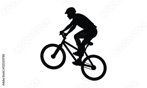 cyclist silhouette vector