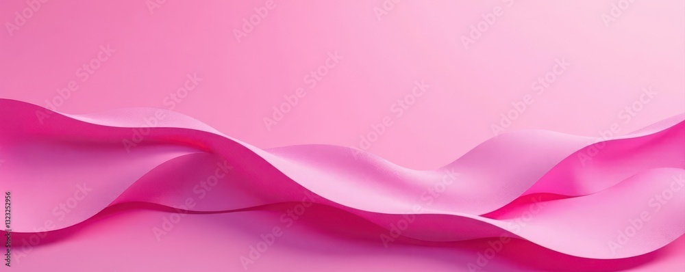 Obraz premium Pink wave background, subtle shadow, elegant curves, color, flowing, fluid