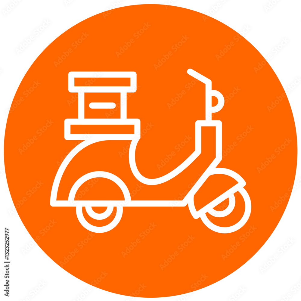 Vector Design Delivery Scooter Icon Style Vector Design Delivery Scooter Icon Style