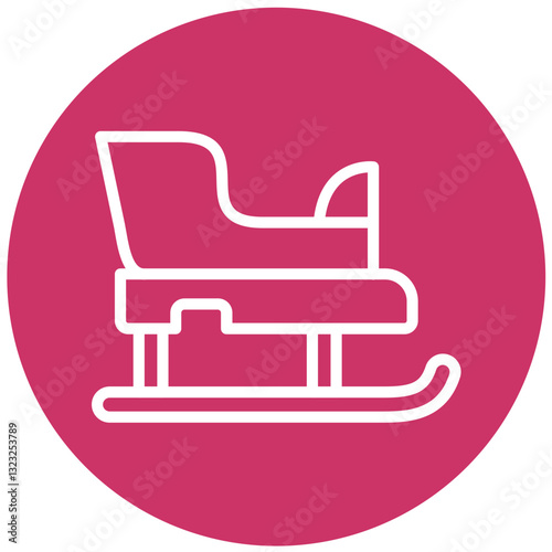 Vector Design Sled Icon Style