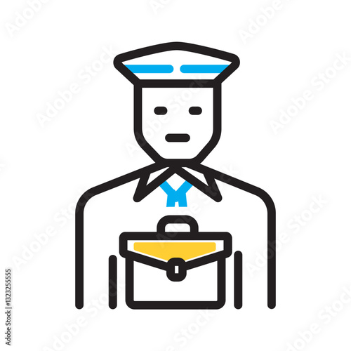 Vector multi color icon for Business owner