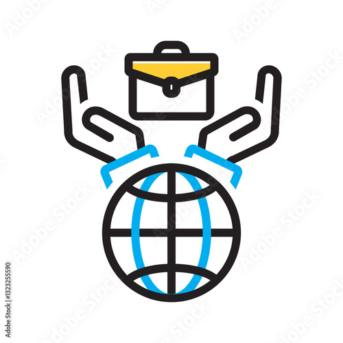 Vector multi color icon for Business owner