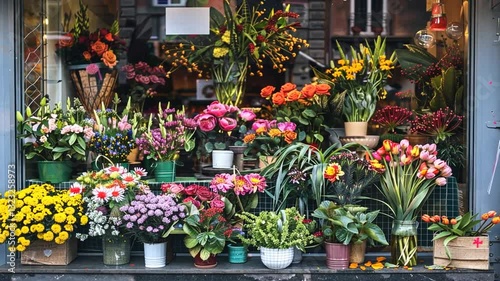 Wallpaper Mural Farbenfrohe Blumenpracht auf einem Marktstand Torontodigital.ca