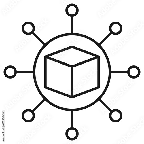 Blockchain Line icon