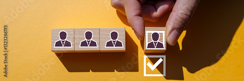 Obraz na płótnie Employee Selection and Recruitment, recruitment, hiring process, employee selection, HR, human resources, talent acquisition, job hiring, candidate selection, business decision, recruitment strategy. w salonie