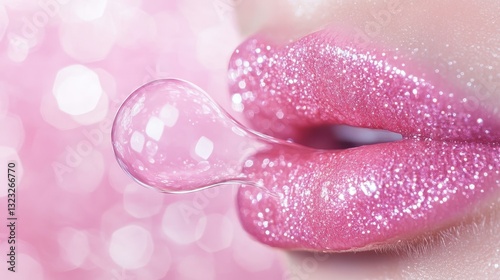 Young woman blowing pink bubble gum in studio background,teenage girl,Tasty chewing gums,bubblegum,chewing dragees and bubblegum stripe flat illustration.