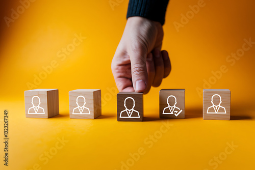 Obraz na płótnie Employee Selection and Recruitment, recruitment, hiring process, employee selection, HR, human resources, talent acquisition, job hiring, candidate selection, business decision, recruitment strategy. w salonie