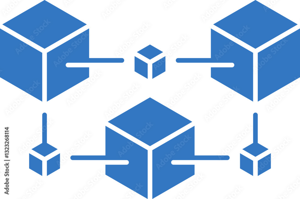 Obraz premium Blockchain Icon