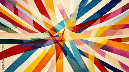 Wallpaper Mural Abstract vibrant colorful lines radiating from a central point. Torontodigital.ca