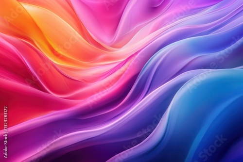 Abstract gradient landscape with flowing color streams