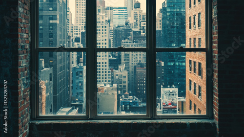 Downtown window view scenery landscape interior inspiration backdrop wallpaper background