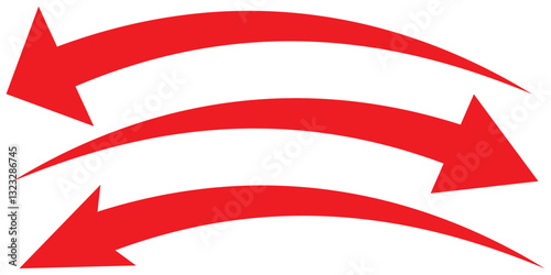 red arrow icon on white background. flat style. arrow icon for your web site design, logo, app, UI. arrow indicated the direction symbol. 1176