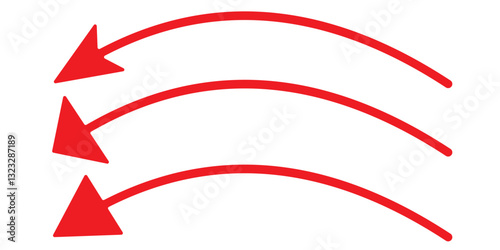red arrow icon on white background. flat style. arrow icon for your web site design, logo, app, UI. arrow indicated the direction symbol. 1176