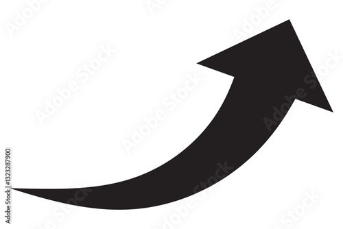 Wallpaper Mural Curved arrow. Black curved arrow icon. Curved arrow vector illustration isolated on white background. 1176 Torontodigital.ca