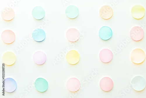 Cute polka dots in soft pastel rainbow shades.