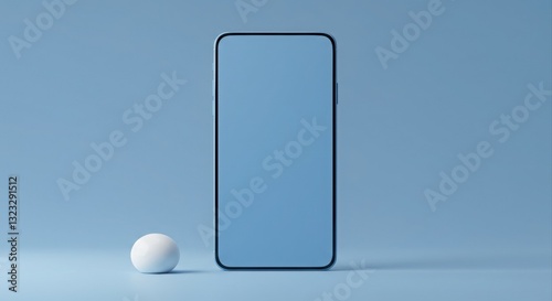 Modern smartphone mockup with blank screen.