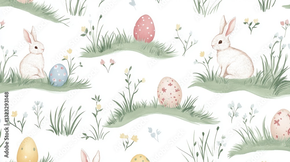 Obraz premium Happy Easter day with Colorful Easter eggs,Spring holiday,Happy easter eggs,festive clip art,Happy Easter greeting card, poster, banner template,april festive concept.