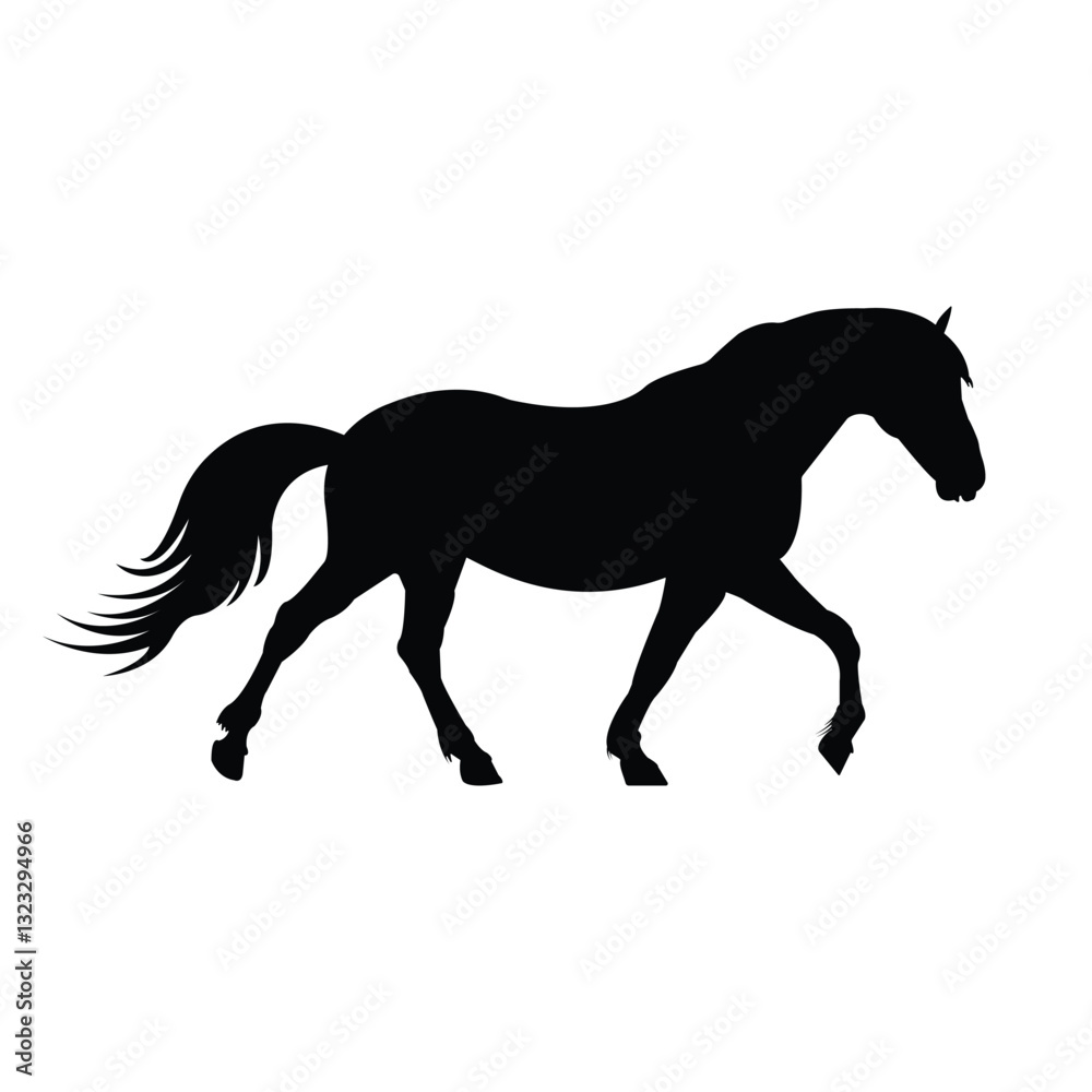 Horse silhouette vector illustration design with white background. Horse silhouette vector illustration design with white background.
