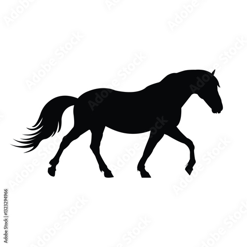 Horse silhouette vector illustration design with white background.