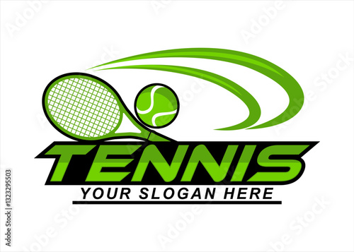 tennis logo emblem badge vector silhouette illustration for club, academy tournament logo modern minimalist