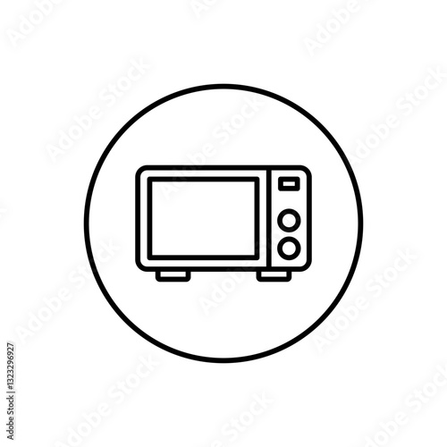 flat design oven vector icon