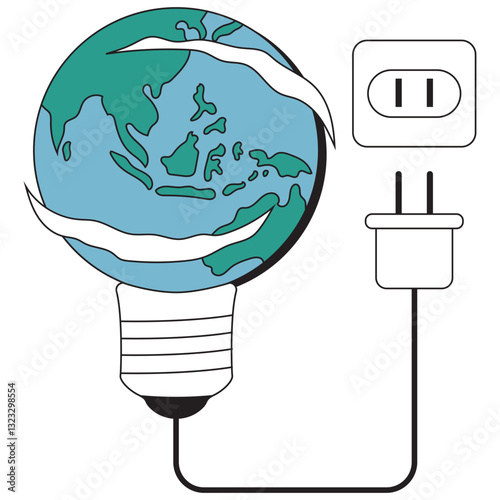 Earth Hour Illustration