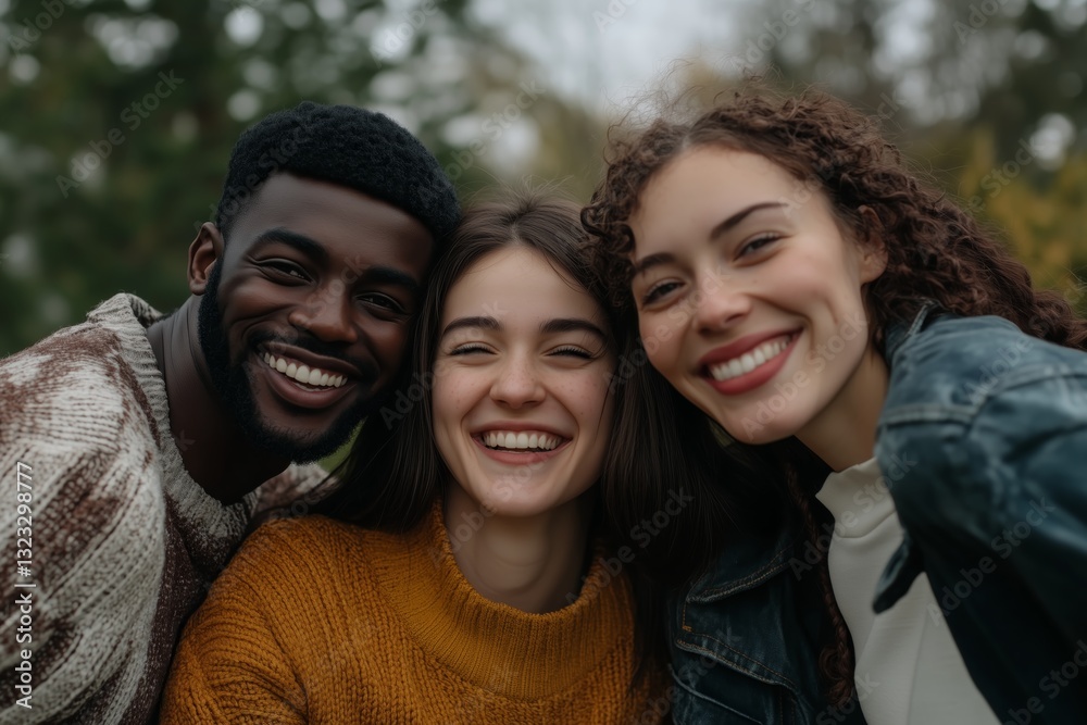 Joyful group of diverse individuals enjoying time in the park Joyful group of diverse individuals enjoying time in the park