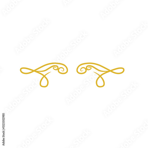 curly line divider gold