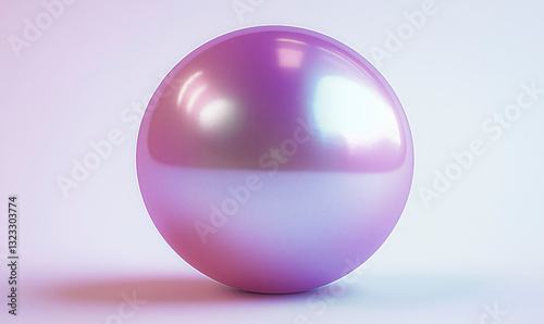 Iridescent Sphere Holographic Pink Orb