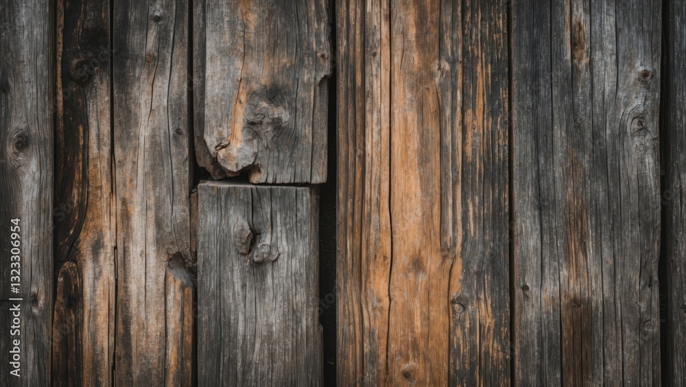 Aged brown wood texture with deep grooves and weathered grains in vertical orientation showcasing dark and light wood tones interspersed. Aged brown wood texture with deep grooves and weathered grains in vertical orientation showcasing dark and light wood tones interspersed.