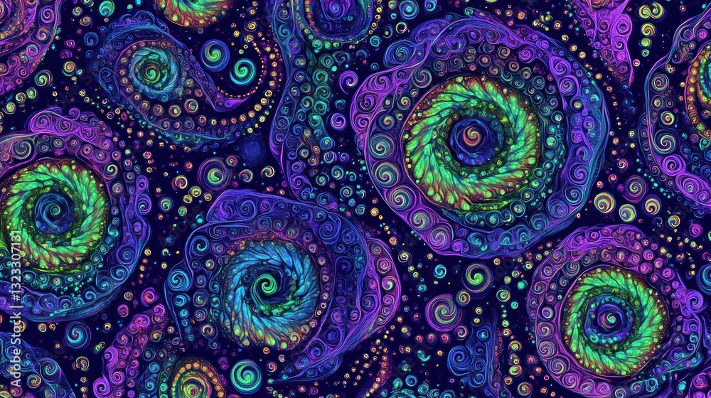 Abstract swirls, vibrant colors, cosmic design Abstract swirls, vibrant colors, cosmic design