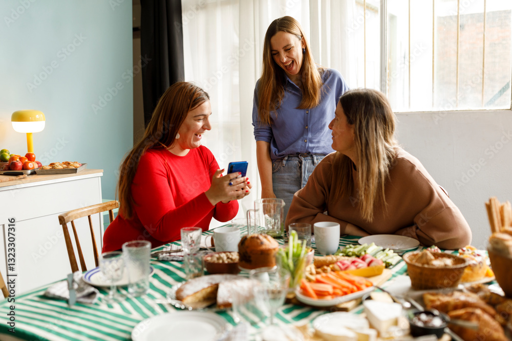 Friends enjoying a brunch Friends enjoying a brunch