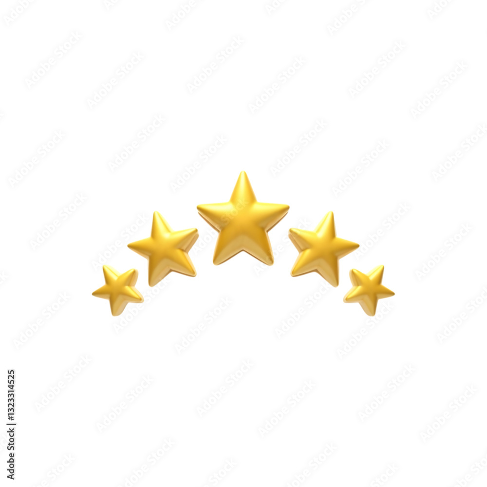 3d floating golden stars icon symbolizing excellence, performance and ranking, ideal for awards, ratings and good service representation 3d floating golden stars icon symbolizing excellence, performance and ranking, ideal for awards, ratings and good service representation