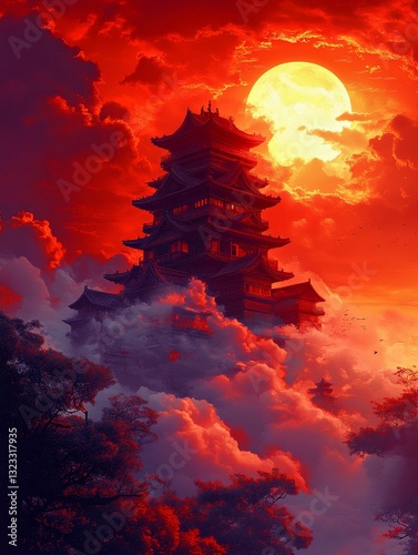 sunset in the sky