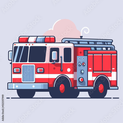 Firefighter car illustration
