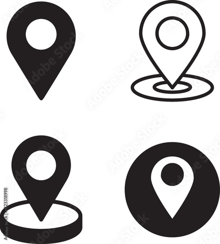 Printable vector illustration of location