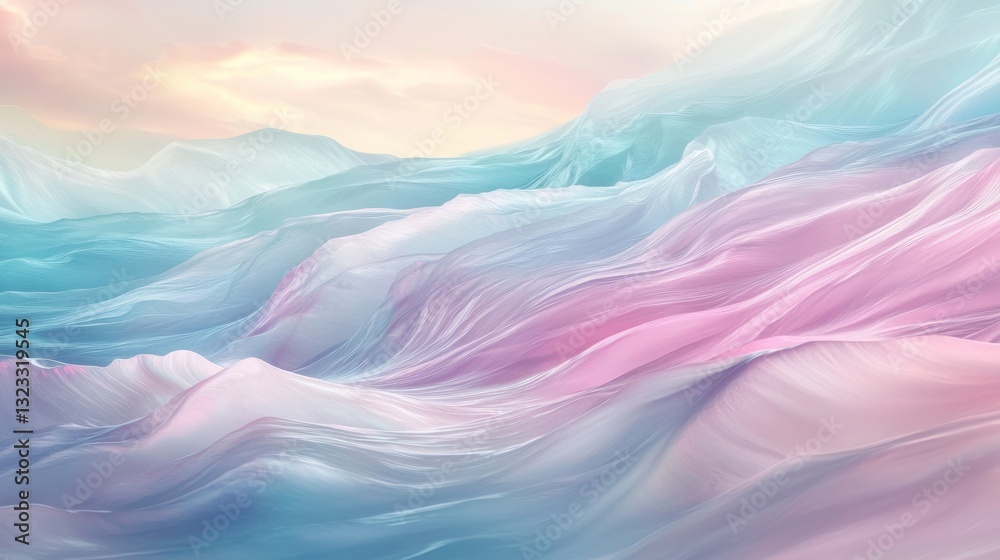 Subtle pastel waves flowing in harmonious tones.