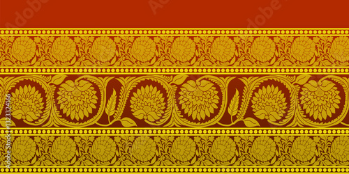beautiful graphic saree design and this sari design is in Indian style which is for textile fashion industry and it can be used as wallpaper backdrop and website bg this style is originated in india 