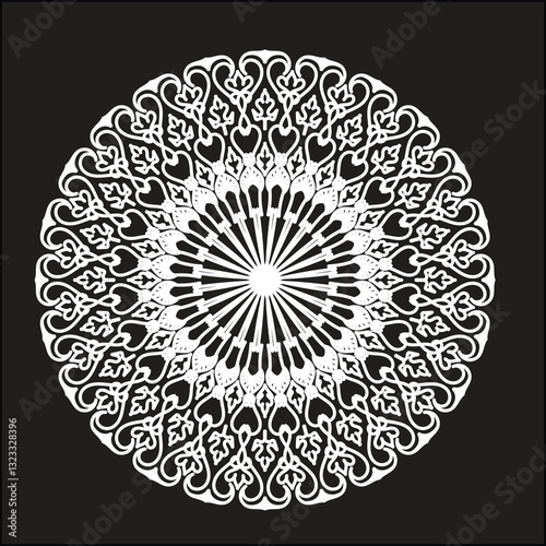 round ornamental round lace pattern