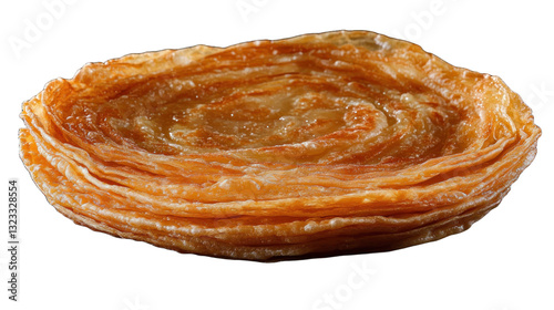 fresh brown paratha bread on transparent background element